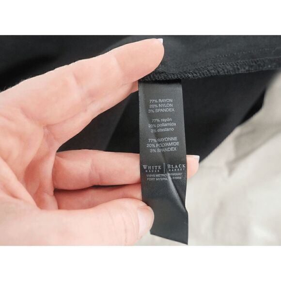 WHITE HOUSE BLACK MARKET | Comfort Stretch A Line Pull on Black Skirt Size 6 - Picture 4 of 4